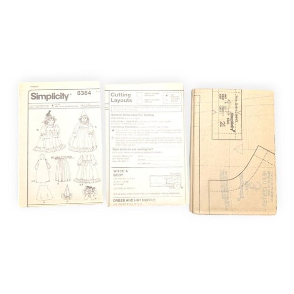 8384 Simplicity Halloween Doll Costume Sewing Pattern UNCUT - Picture 3 of 3